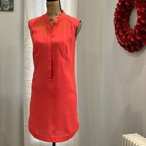 Janet Paris orange shift dress size sleeveless